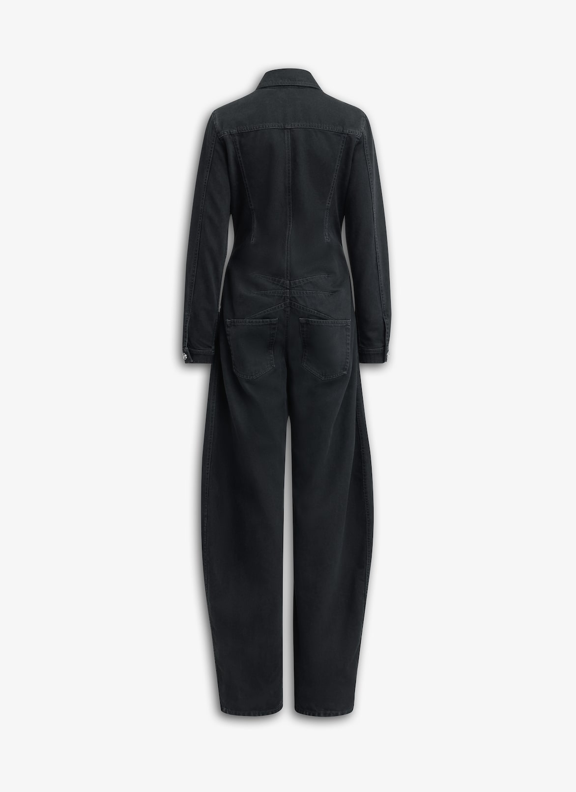 DENIM JUMPSUIT ALAÏA BLACK DENIM JUMPSUIT